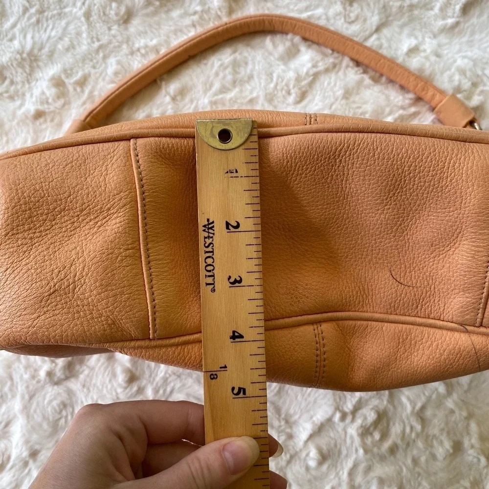 See by Chloe Peach Leather Shoulder Bag Peach Soft Pebbled Tassel Boho Festival